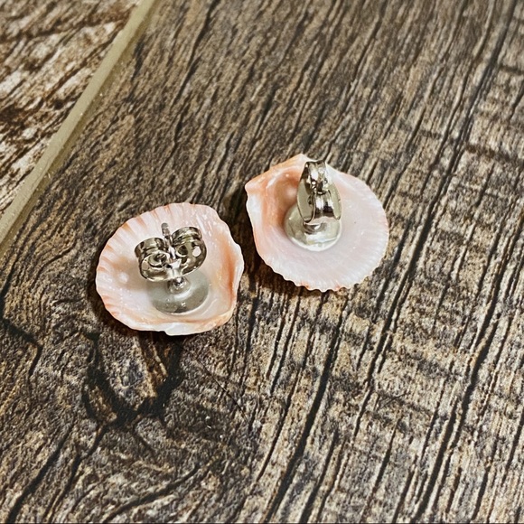 Authentic Real Seashells Earrings Jewelry Pensacola Florida Beach Sea Shells - Picture 4 of 5